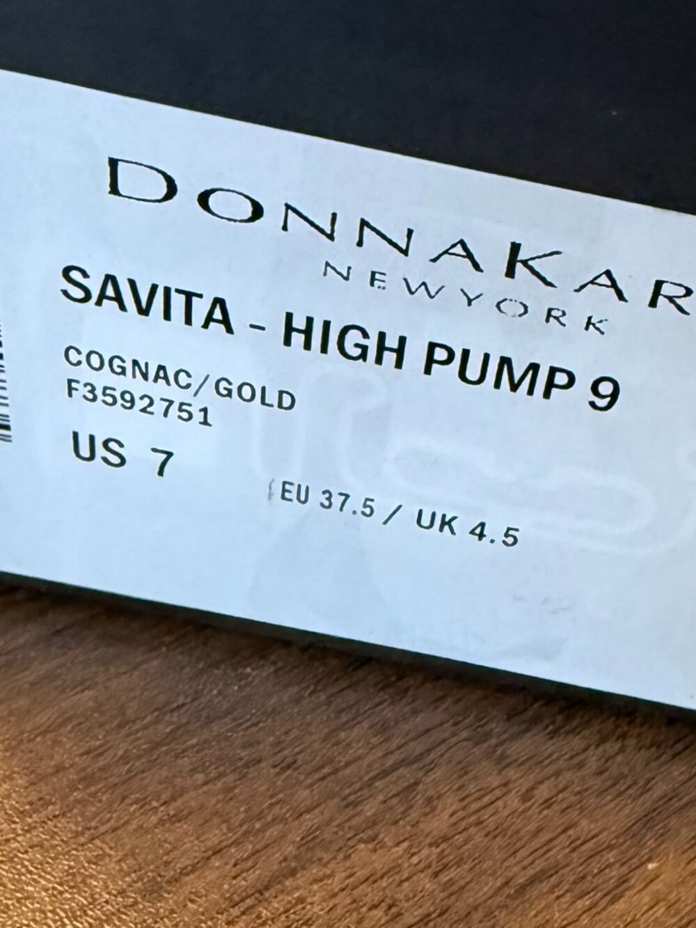 DONNA KARAN NEW YORK "Savita" COGNAC/GOLD Pumps/Heels - Picture 5 of 7
